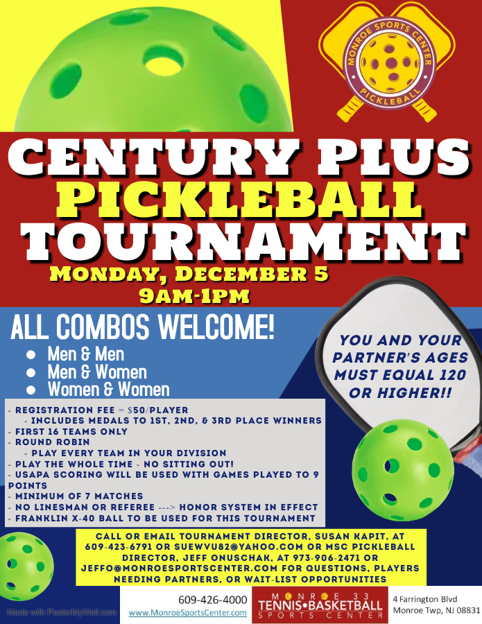 Monroe Sports Center Pickleball Tournaments